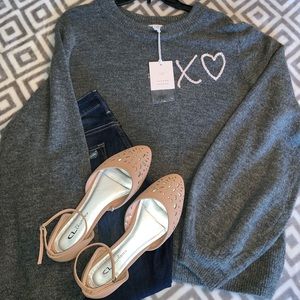 💖 Adorable Pink & Grey LC Sweater 💖